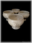 American Chateau Set 4 Lion Head White Porcelain French Onion Soup Crocks Dishes Bowls W Handles 682353009697
