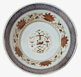 5890 Andrea By Sadek 9 Inch Serving Bowl Orange And Gold Floral Made In Japan