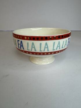 58417668 Anthropologie Making Spirits Bright Nut Bowl- Joy Or Fa La