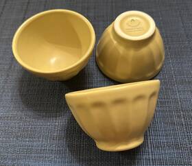 62210737 Anthropologie Mini Matte Latte Nut Bowls 3.5 Oz. Set Of 3 In Guacamole Green