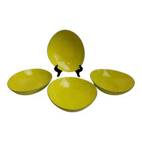 65844607 Anthropologie Terra Bowls Citrine Green Oval Made In Portugal 8 Inch Set Of 4