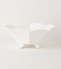 Anthropologie Bowl Hampstead Serving Large Footed Raised Scalloped White Nib