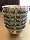 Anthropologie Green Floral Dessert Or Nut Bowl Verdant Acres