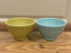 Latte-2 Anthropologie Set Of 2 Matte Mini Bowls Seafoam Turquoise Green Sage