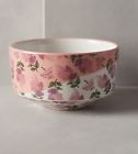 Anthropologie Nib Streaked Sunlight Bowl Pink Floral Flower China Oz