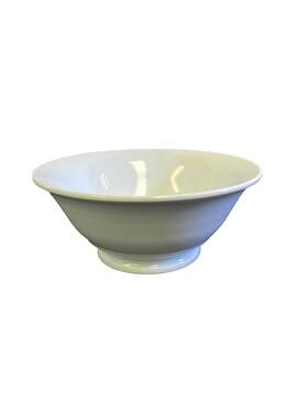 A4-86 Apilco Bowl Classic Whiteware Porcelain Tulip Salad Serving 9 Inch France