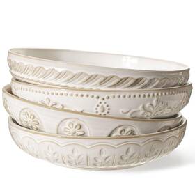 Artena 647168866699 Pasta Bowls 50oz Large Salad Serving 9.75ftft Plates Set O