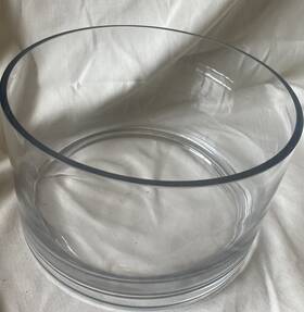 Artland 885144780649 Mixing Serving Salad Bowl 9.5 Inch Round Glass Clear Fruit And Centerpiece Ingredient