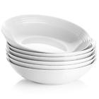B06xcqkl68 Yhy Oz Porcelain Bowls White Soup Bowl Set Wide Shallow