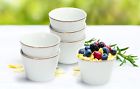 B23-6pc-08-r Mainstays Rose-gold-banded White Bowls 808608042817