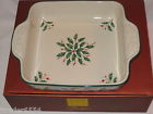 761299 Baker Holiday Box Embossed Holly Lenox Carved Square Handles