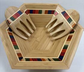 Baltique 810042560710 Marrakesh Collection 14 Inch Salad Serving Bowl With Hands