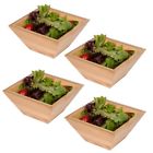 Bamb-bowls-4x Trademark Innovations Bamboo Salad Bowls Plate Display Set 650434564458
