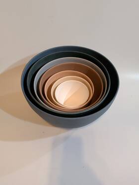 Bamboozle 814302028651 7 Piece Nesting Bowl Set-sustainable/durable/biodegradable/neutrals