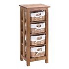 38331 Basket Shelves Wooden Mahogany Woodland Rattan Storage 3