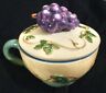 Bc7192 Ganz Bella Casa Valerio Fruta Grapes Covered Bowl With Handle