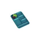 6-compartment Bct1014414 Cambro Teal Budget School Tray Dozen