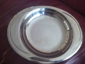 Berghoff 713275073734 18/10 Polished Stainless Steel Low Serving Bowl Plate Metal