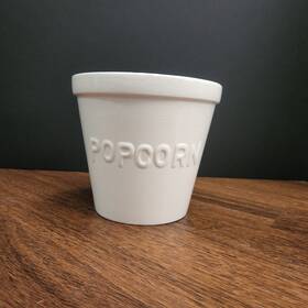 Better Homes And Garden 013302579631 Gardens White Ceramic Large Popcorn Bowl Embossed Serving