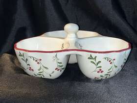 220207 Better Homes & Gardens Homes&gardens Heritage Collection Winter Forest 3-section Condiment Bowl