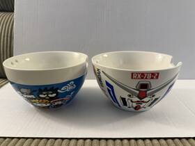 Rx-78-2 Bioworld Two Collectible Ceramic Ramen Bowls Naruto Shippuden Gundam Bowl