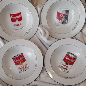 Block 742470 Andy Warhol Campbells Soup Pop Art Porcelain Bowls Rare Series Of 4