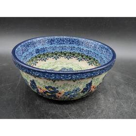 Boleslawiec 4553 Polish Pottery Unikat T Liana Hand Painted Butterfly Bowl 6.25 Inch