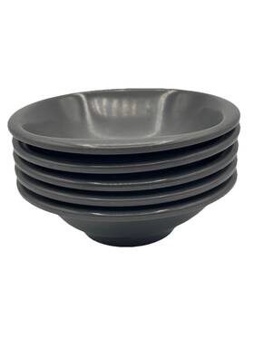 Boontonware 1303-10 Vintage Charcoal Gray Melmac Bowls Set Of 5 Mcm Usa