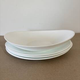 Bormioli Rocco 011381051734 Prometeo 3 Side Plates 1 Pasta Bowl Opal Glass Tempered Spain