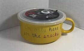 Boston Warehouse 026602625731 22oz Microwavable Souper Mug With Lid Iftm Only Here For The Snacks