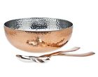 19417 Bowl Fork Hammered Serving Spoon Godinger Copper
