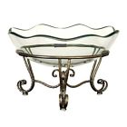 81683 Bowl Centerpiece Glass Benzara Harmony Stand