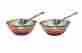 Bowlset001-2-prisha Prisha India Craft Set Of 2 Steel Copper Serving Bowl Spoon Christmas Gift