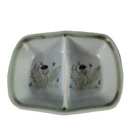 2700-9 Buchan Vintage Thistle Pattern Divided Ovenproof Stoneware Serving Dish Scotland
