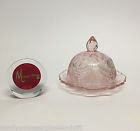 179brs Butter Mosser Rose Dish Berry Covered Nib Pink Thistle Glass