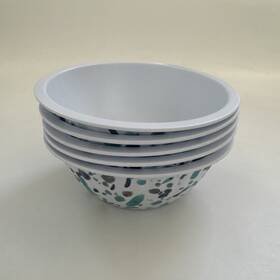 Loc21 C&c California Outdoor Melamine Bowls Set Of 5 Mcm Colorful