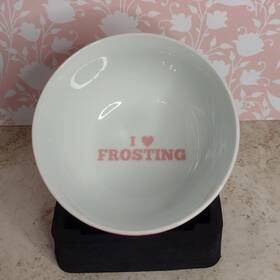 K014 Cake Boss Patterns And Quotes Dessert/ Ice Cream Bowl Replacement Pink Stripe 2013