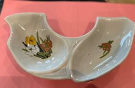 1033-2 California Pottery Mcm Vintage Cali Replacement Dish For Snack Sever Chip Dip Set