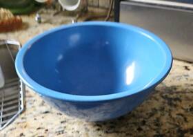 43743 Carlisle 1 Blue Usa 3 Quart Melamine Wide Rimmed Mixing Bowl