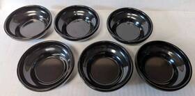 N0875 Carlisle Foodservice Products 4 Pc Set Melamine Dallas Ware Dishes Black Small Bowl Salsa
