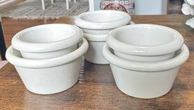 No852 Carlisle Ns277 Lot Of 6 1.5 And 2 Ounce Ramekins - Melamine Nse