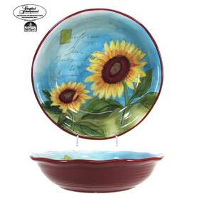 Certified International 730384400096 Intl Meadows 13 Inch Large Serving 2 Quart Bowl Sunflowers Susan Winget