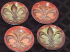 Chesapeake Bay Set Of 4 Small Fleur De Lis Bowls 3-5 8 Diameter X 1-2 Deep 790876418893