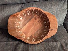 95964 Chrissy Teigen Cravings Rustic Farmhouse Mango Wood Serving Bowl 10 Inch X13 Boho