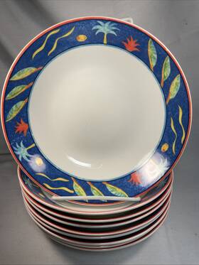 Hk102 Christopher Stuart Barbados Optima 8 1/4 Inch Soup Bowls 9