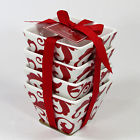 Ciroa Fiori Red Square Mini Bowl Set Stackable Simple Serve