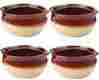 Cm4osc Mbw Nw Brands Porcelain Ceramic Onion Soup Crock Bowl Small 10 Ounce Set Of 4 Brown And 609788783510
