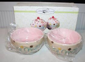 Cobble Creek 053847097061 Decorative Ice Cream Bowls Set Of 2 - Excellent Condition