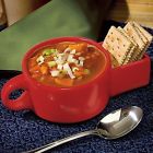 Cobble Creek New Red Ceramic 16 Oz Soup Cracker Mug With Handle 053847016451