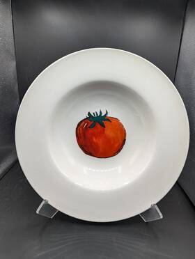 343-536 Crate And Barrel 14.25 In Dia Lg Tomatoe Pasta Serve Bowl